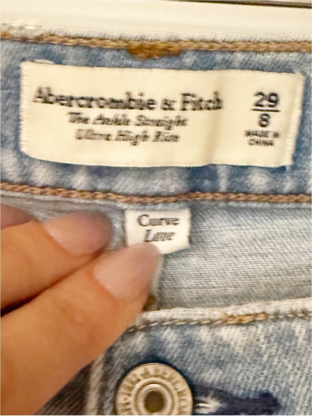 Abercrombie and Fitch Curve Love Ultra High Rise Ankle Straight Jeans 29/8 - Picture 4 of 8